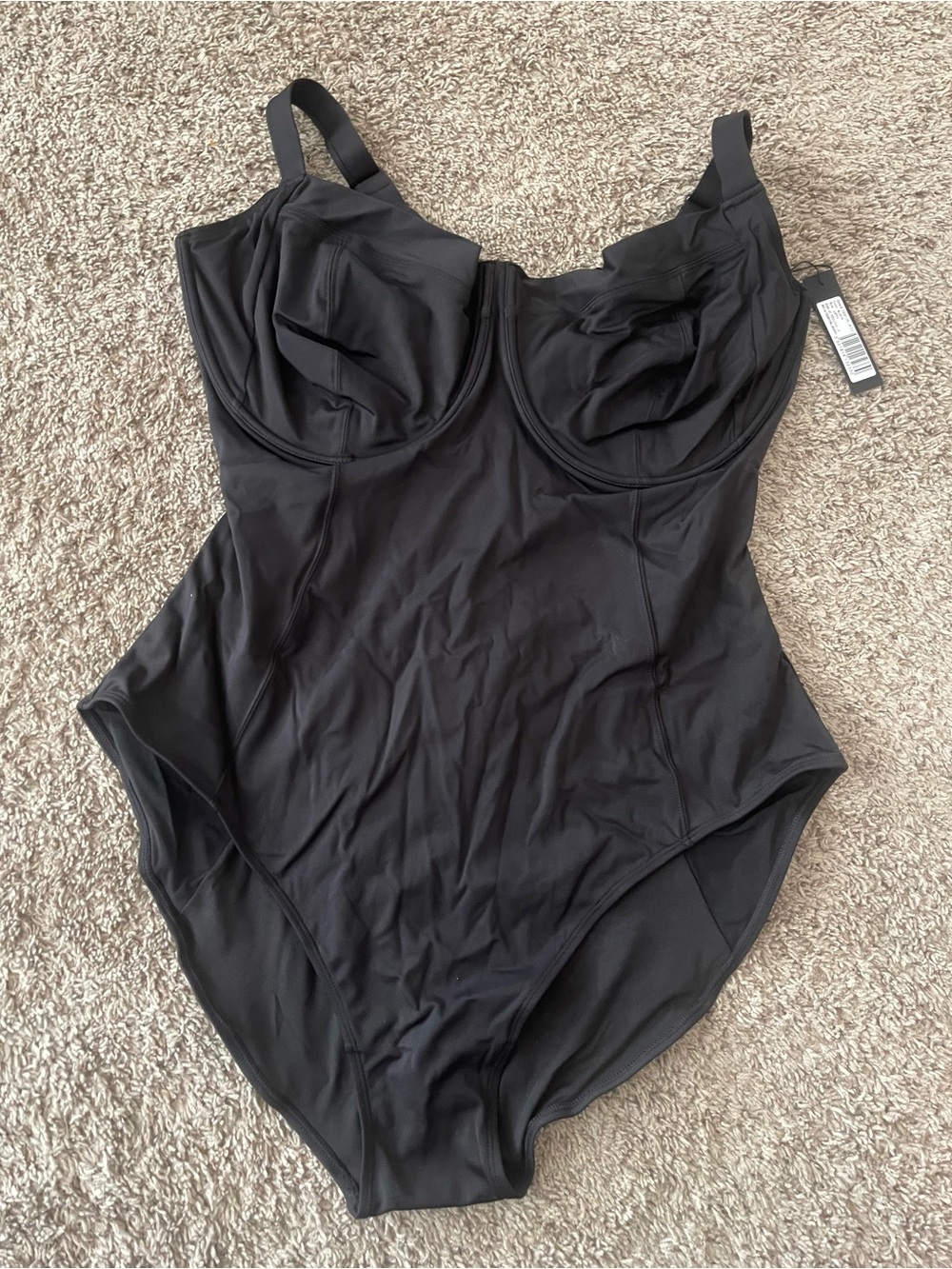 TA3 Lifty One Piece Swimsuit Black 4X Regular Long J/K cup NWT